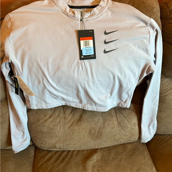 Nike Women's Gray Cropped Hoodie - Picture 1 of 2